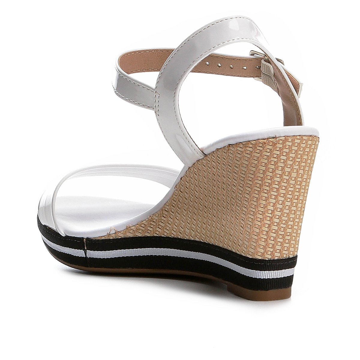 Sandália Anabela Beira Rio com Listra Feminina - Branco | Zattini