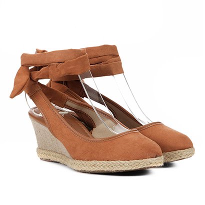 sandália beira rio espadrille caramelo