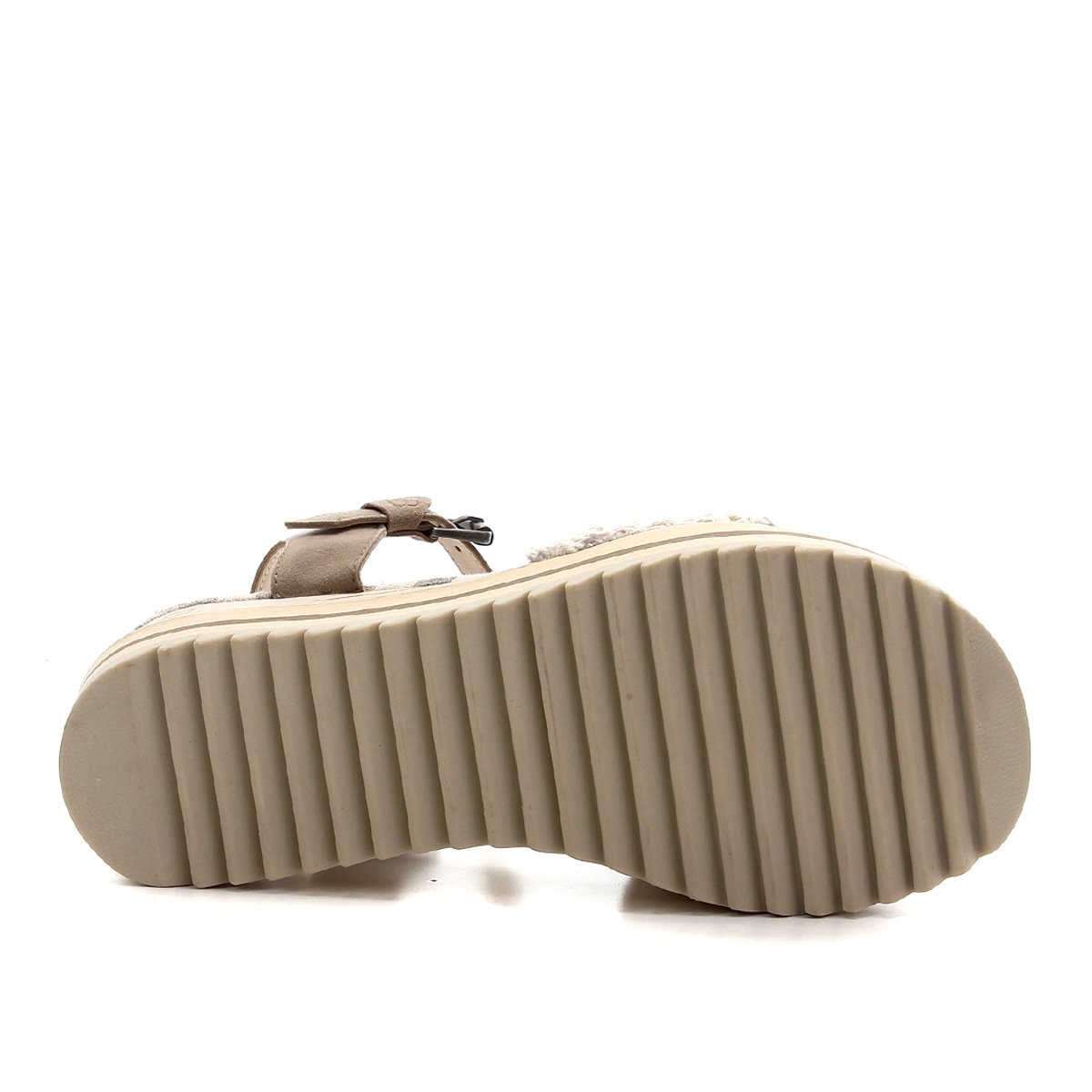 Sandália Anabela Farm Sand Cunho Madeira Croche Feminina - Off White |  Zattini