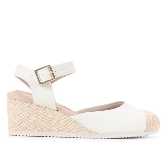Sandália Anabela Modare Lisa Feminina - Off White