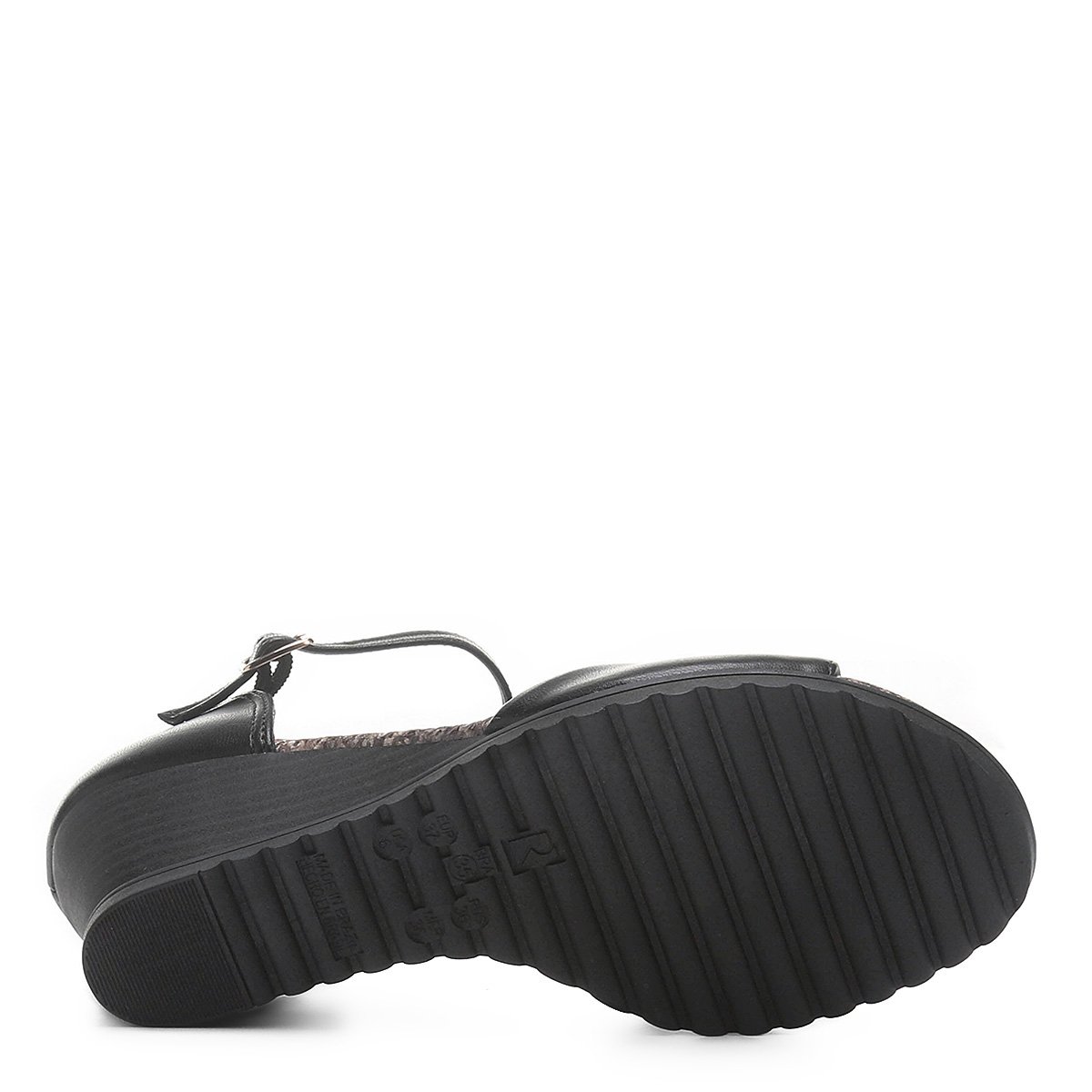 sandália anabela ramarim salto médio total comfort feminina