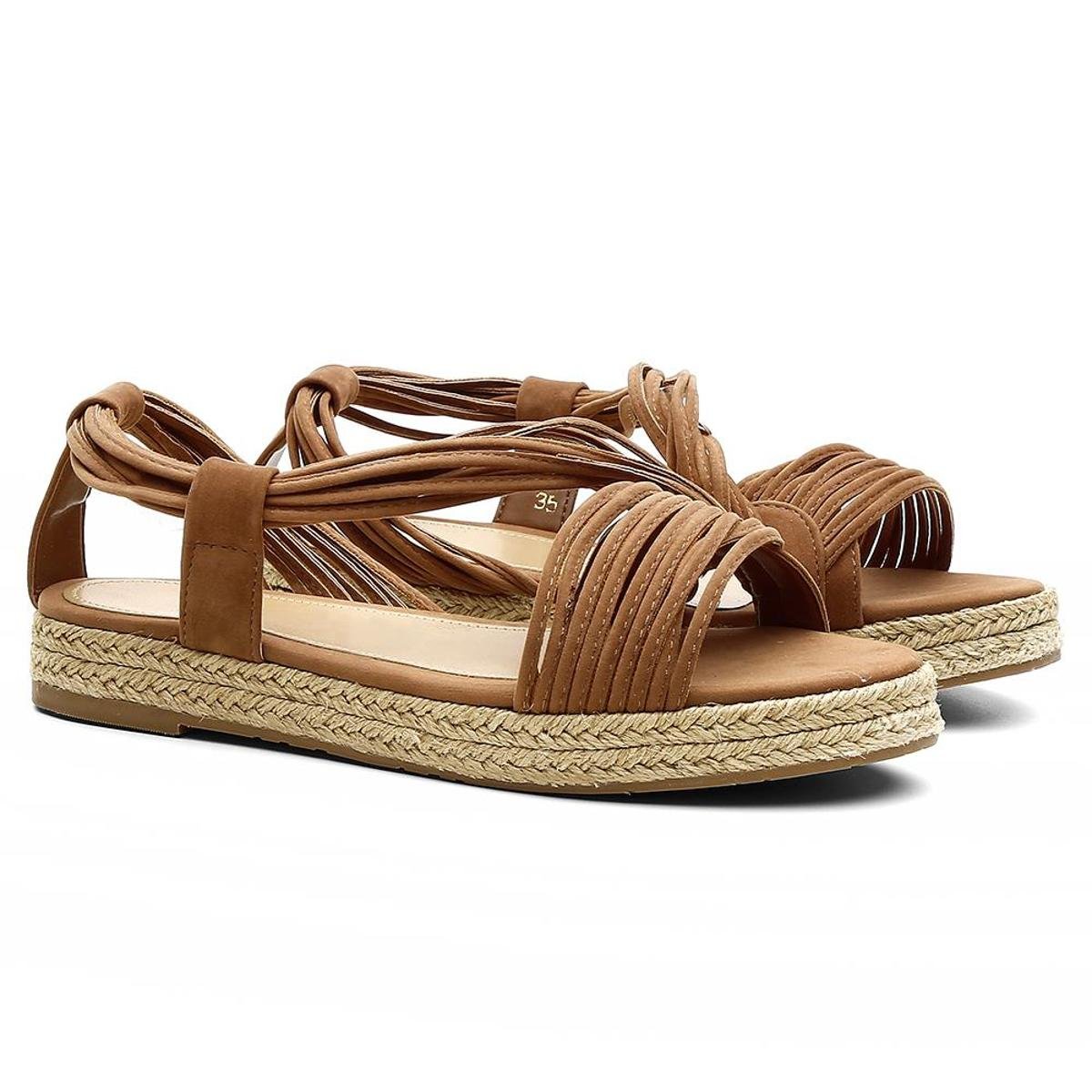 sandália anabela na zattini