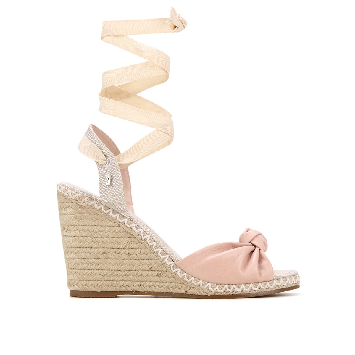 Sandália Anabela Santa Lolla Couro Amarração Feminina - Rosa Menor preço em Sandália Anabela Santa Lolla Couro Amarração Feminina - Rosa