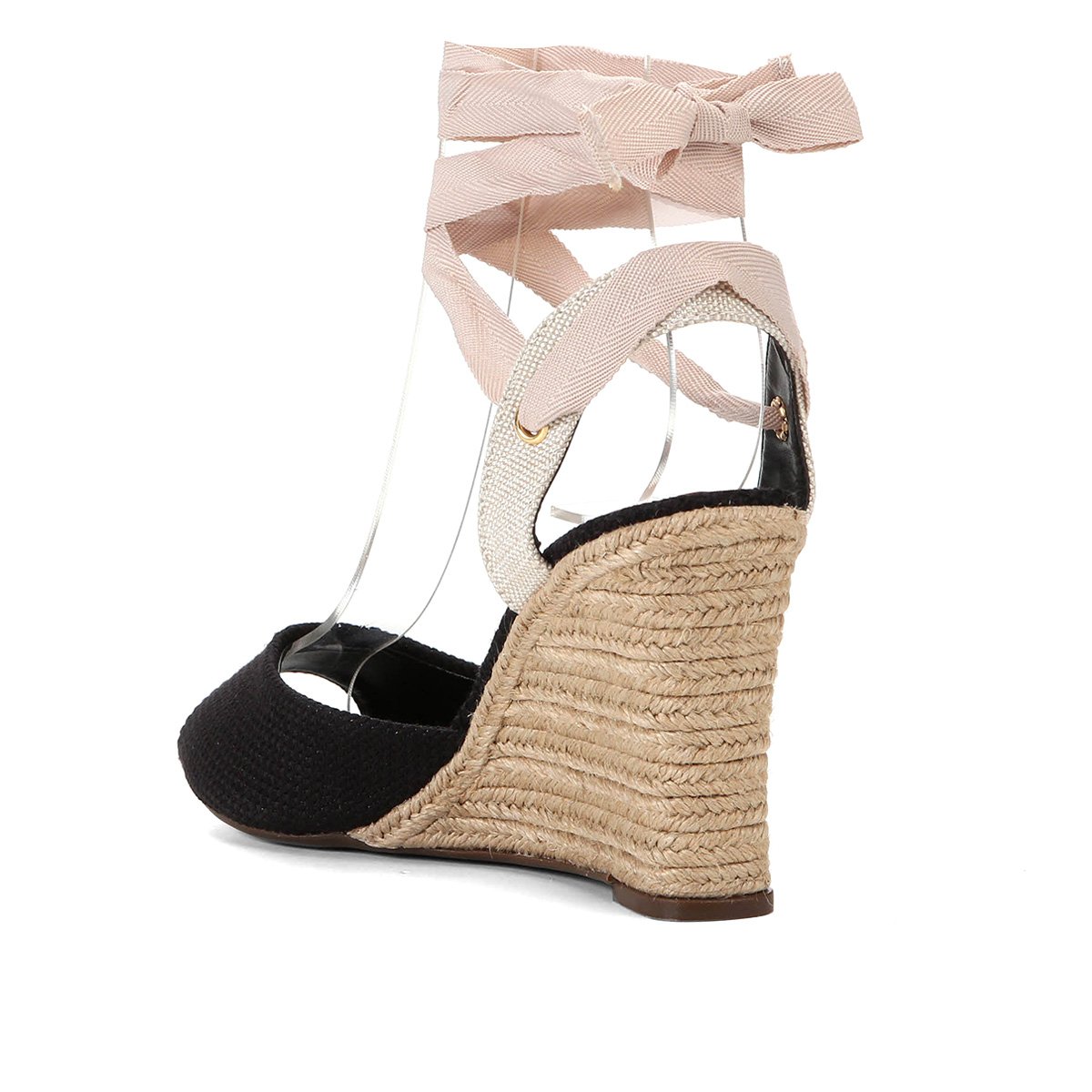 espadrille anabela santa lolla amarração feminina