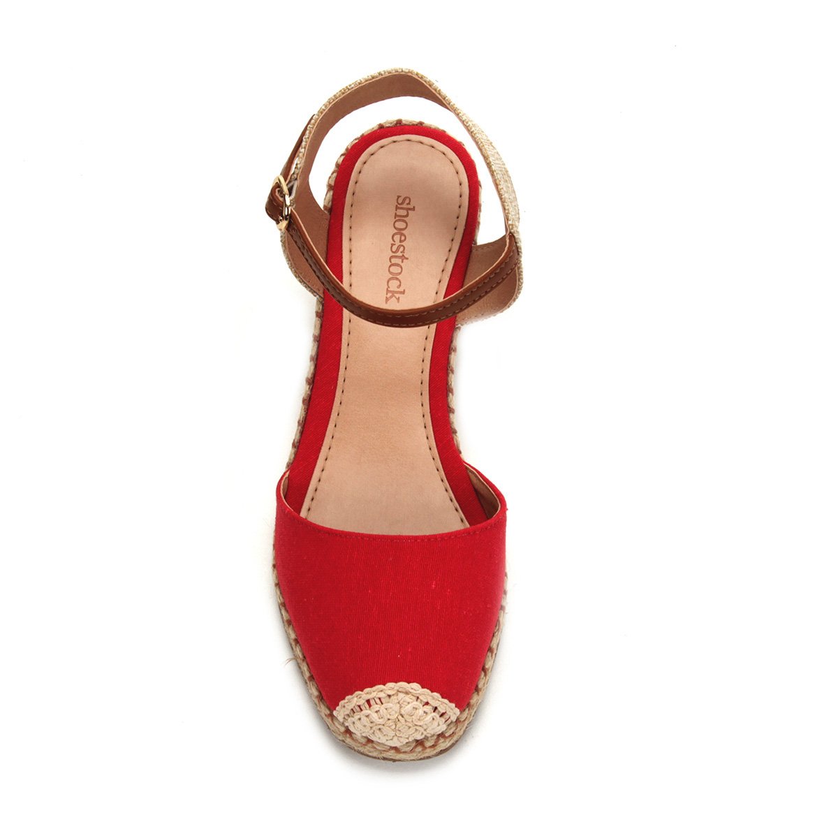 Sandália Anabela Shoestock Corda Lona Feminina Zattini