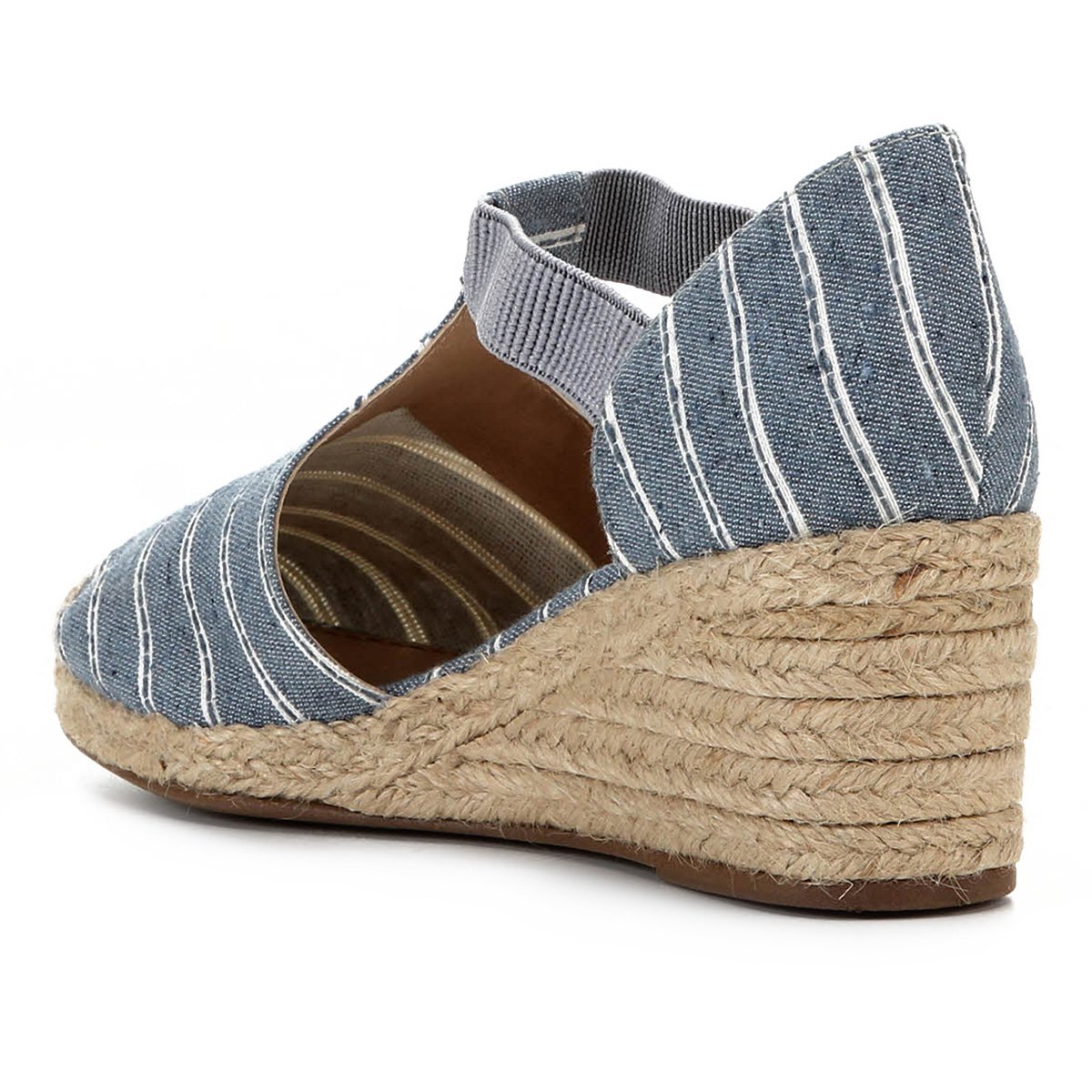 tênis anabela salto baixo com elástico