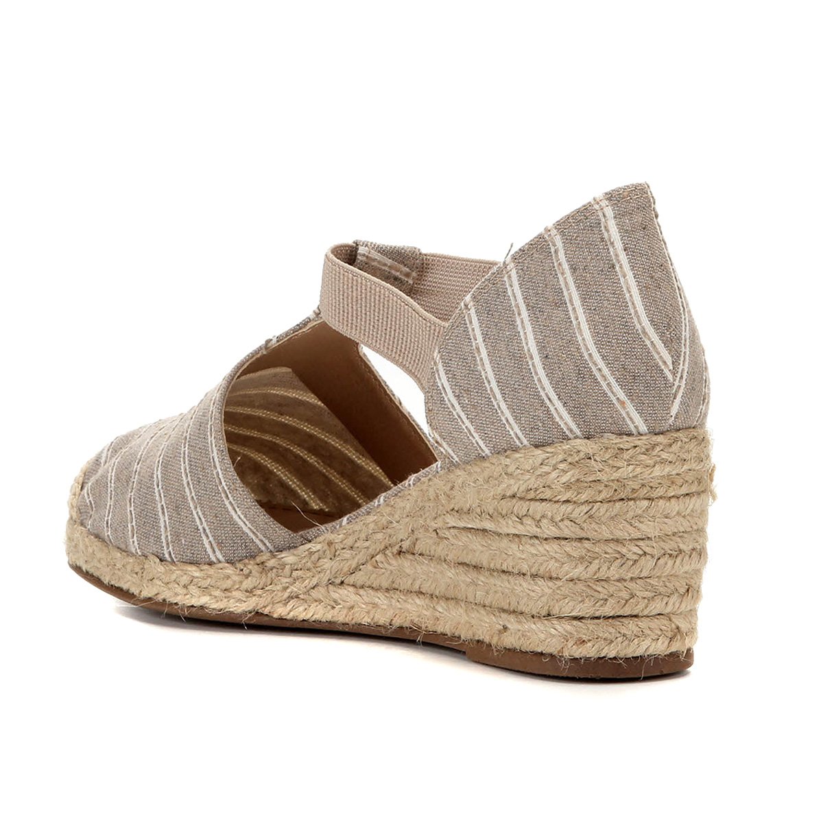 tênis anabela salto baixo com elástico