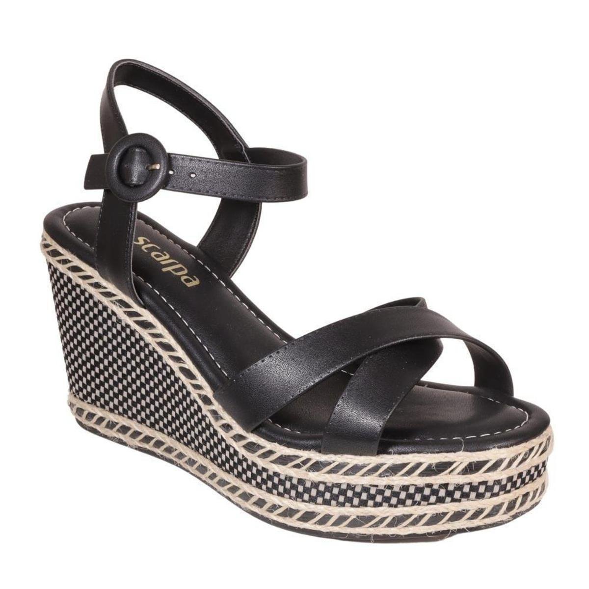 Anabela Plataforma Sandalia Anabela Via Scarpa Sand Original Lia