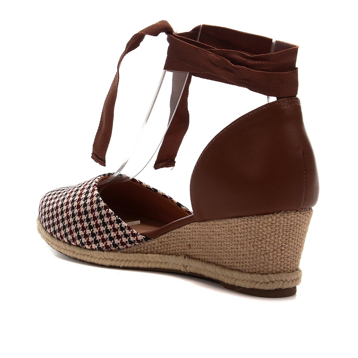 sandália anabela via uno espadrille fechada feminina