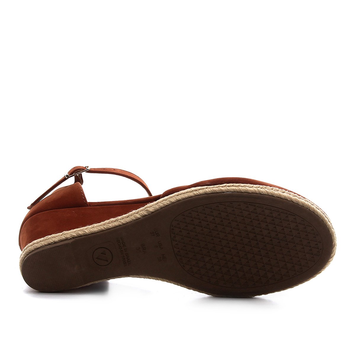 sandália anabela via uno espadrille fechada feminina