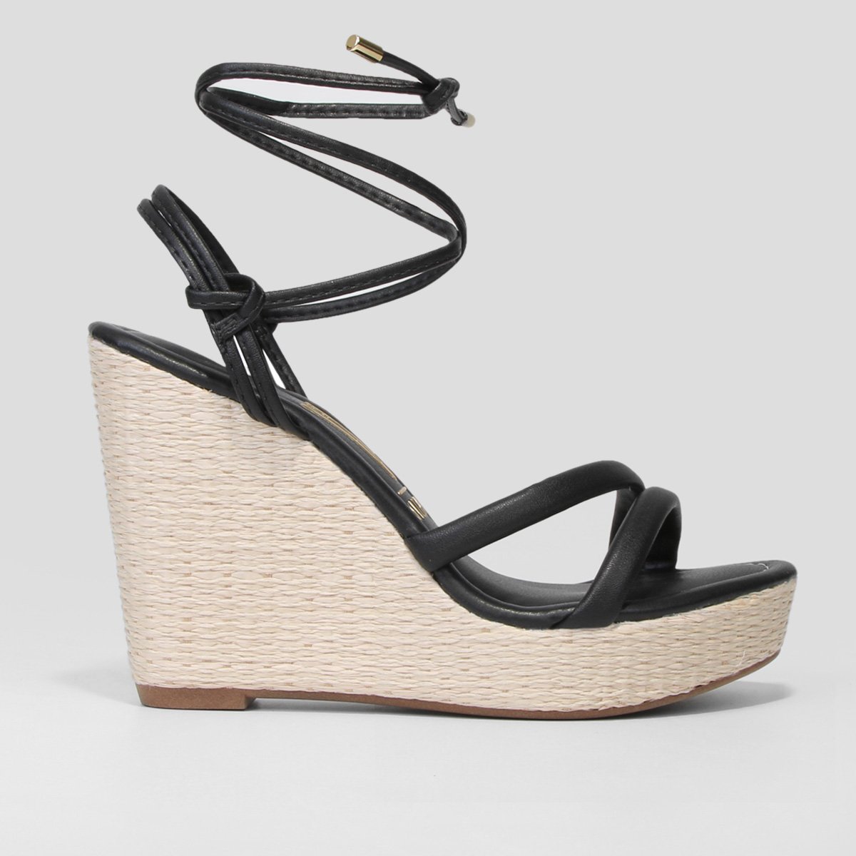 Sandália Anabela Vizzano Amarração Feminina - Preto é ruim? Sandália Anabela Vizzano Amarração Feminina - Preto é boa?