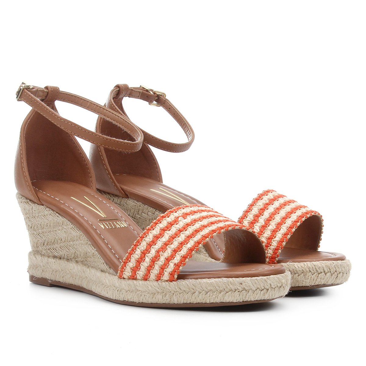 sandália vizzano espadrille caramelo