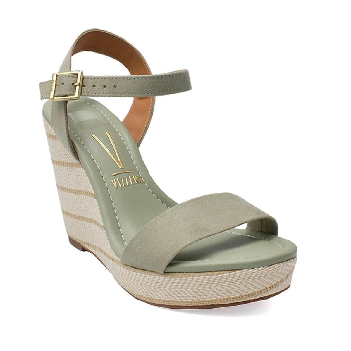 Sandália Anabela Vizzano Feminina 6283.2000 - Verde água Menor preço em Sandália Anabela Vizzano Feminina 6283.2000 - Verde água