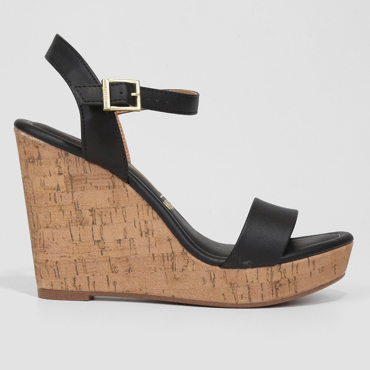 Sandália Anabela Vizzano Feminina - Preto Menor preço em Sandália Anabela Vizzano Feminina - Preto