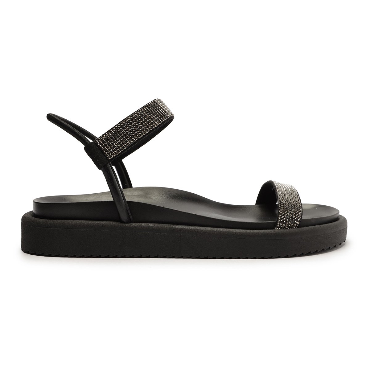 Sandália Anacapri Papete Tira Glam Feminina - Preto Menor preço em Sandália Anacapri Papete Tira Glam Feminina - Preto