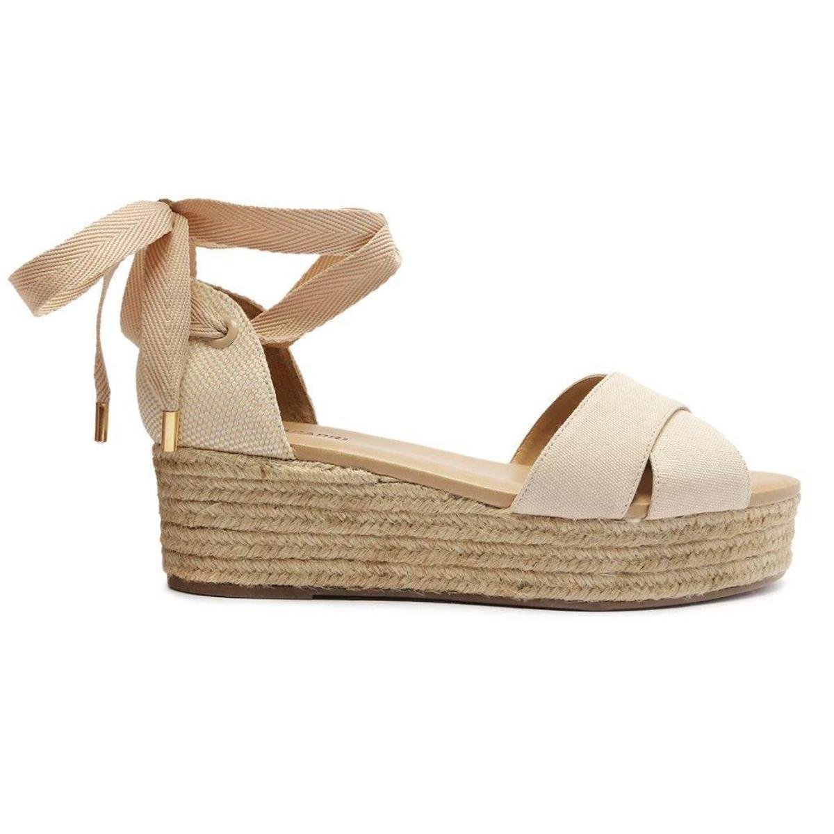 Sandália Anacapri Plataforma Amarração Corda C30490 0005 - Areia Menor preço em Sandália Anacapri Plataforma Amarração Corda C30490 0005 - Areia