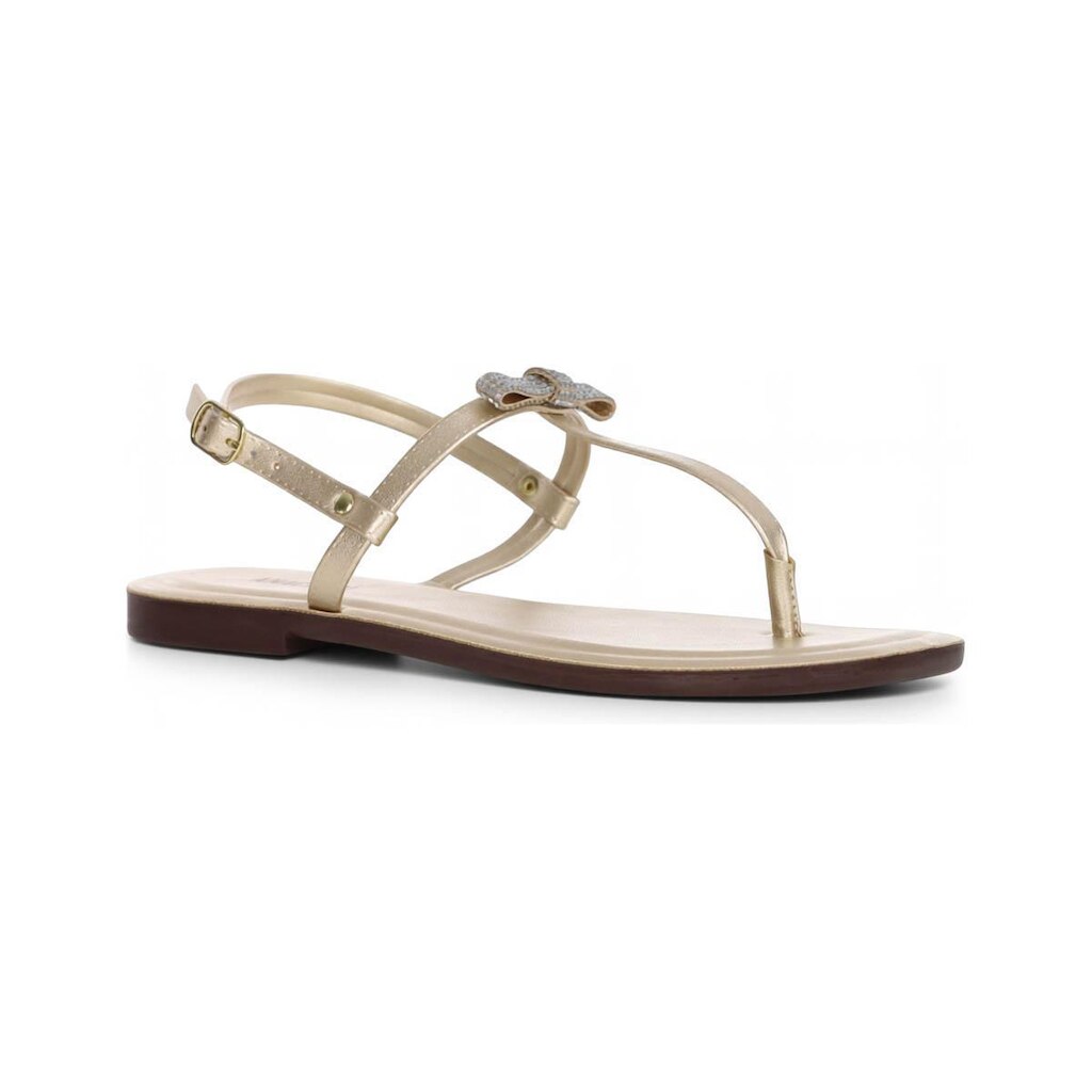 Sandália Anacapri Slim Laço Glam Dourado - Feminino