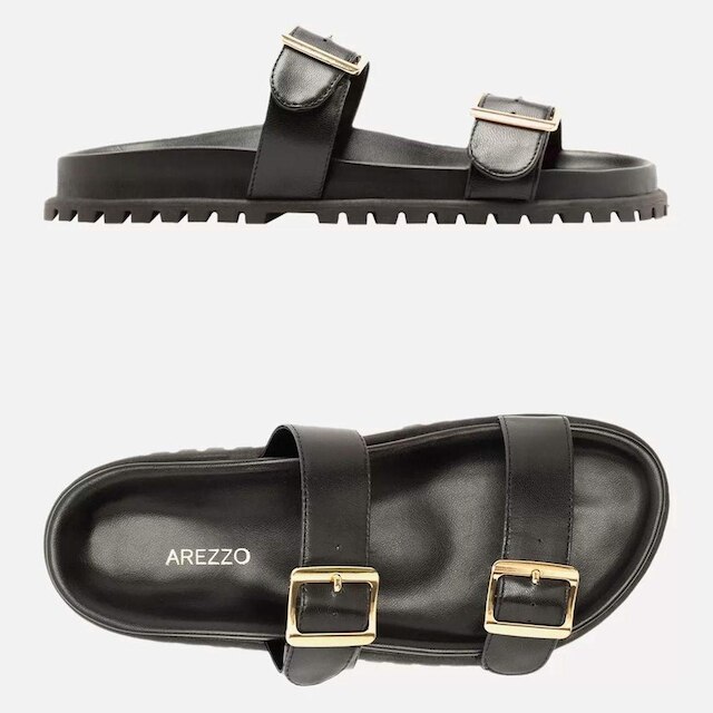 Sandália Arezzo Rasteira Papete Flat Form
