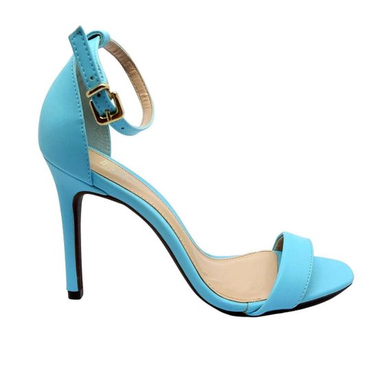 Sandália Azul Tiffany Salto Alto Zattini - Main Image