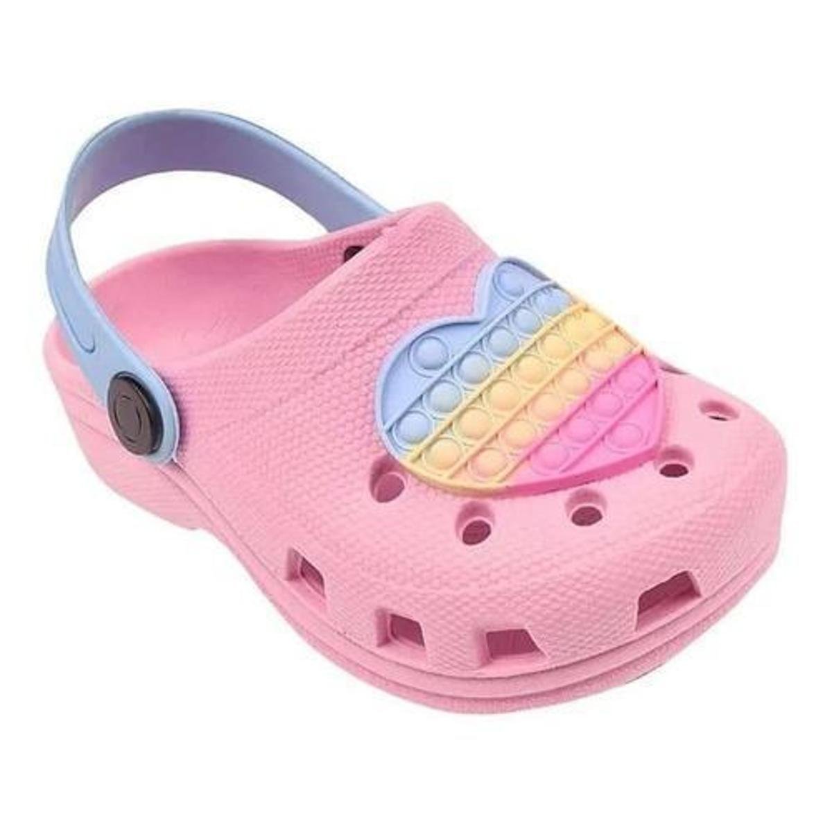 Sandália Babuche Coração Feminina Menina Infantil Netkids - Rosa Menor preço em Sandália Babuche Coração Feminina Menina Infantil Netkids - Rosa