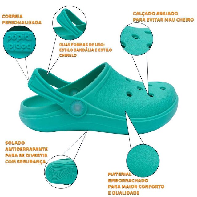 Sandalia Babuche Feminino Infantil Menina Chinelo Leve 12.14