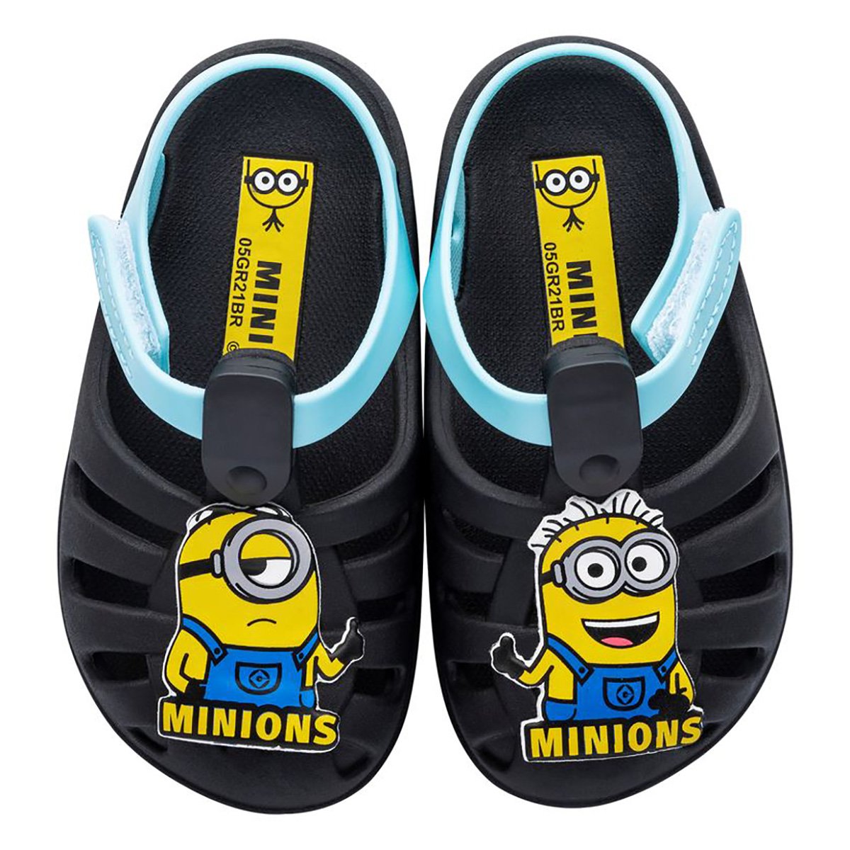 Sandália Babuche Infantil Grendene Kids Minions Masculina - Preto+Azul Menor preço em Sandália Babuche Infantil Grendene Kids Minions Masculina - Preto+Azul