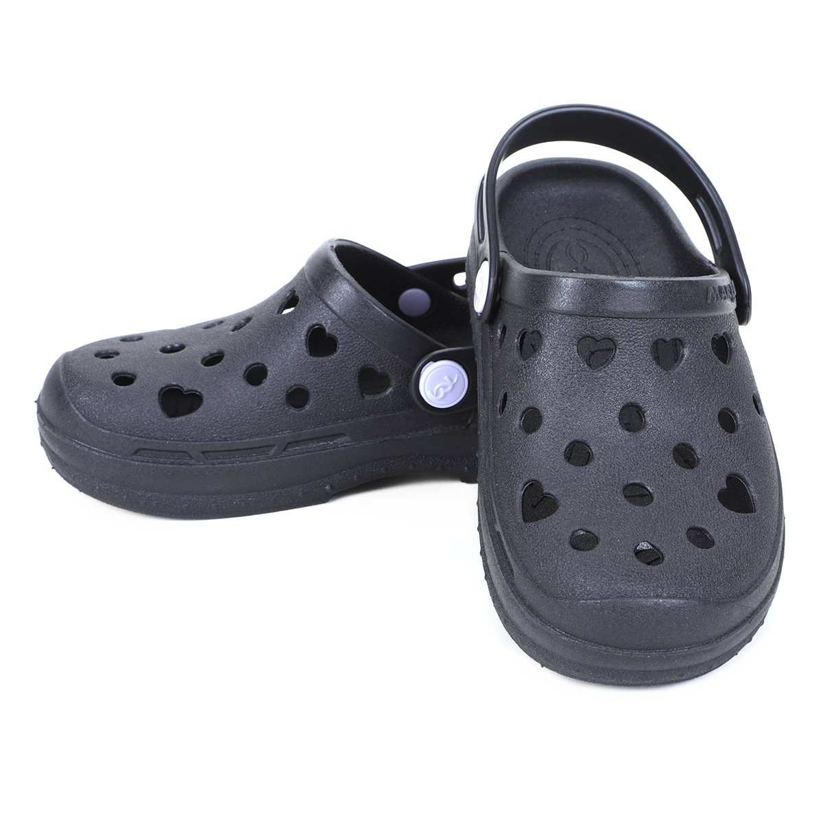 Sandália Babuche Infantil Mar E Cor Feminina - Preto+Lilás | Zattini