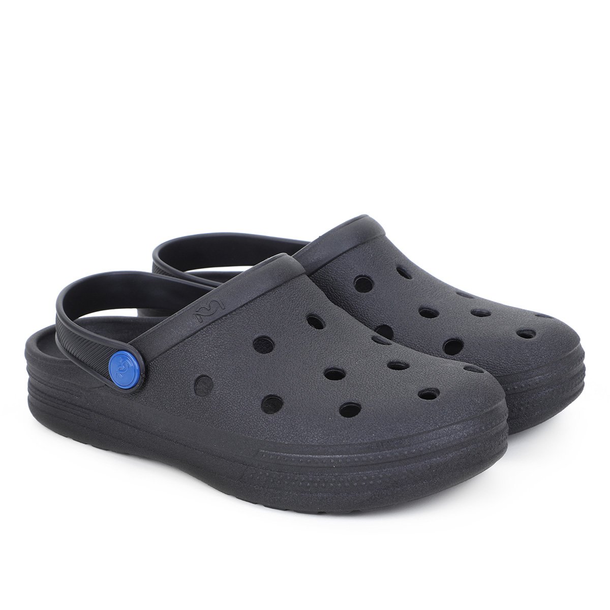 Sandália Babuche Infantil Mar E Cor Masculina - Preto+Azul Menor preço em Sandália Babuche Infantil Mar E Cor Masculina - Preto+Azul