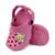 Sandália Babuche Infantil Menina Correia com Flores Kidstep - Rosa