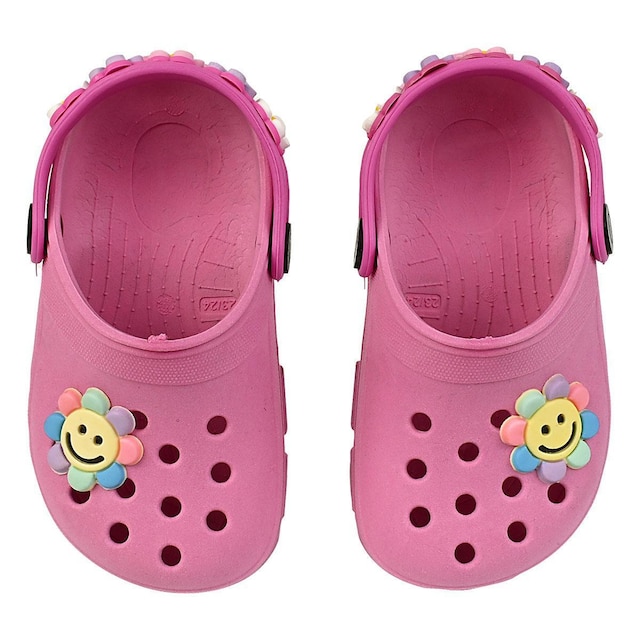 Sandália Babuche Infantil Menina Correia com Flores Kidstep