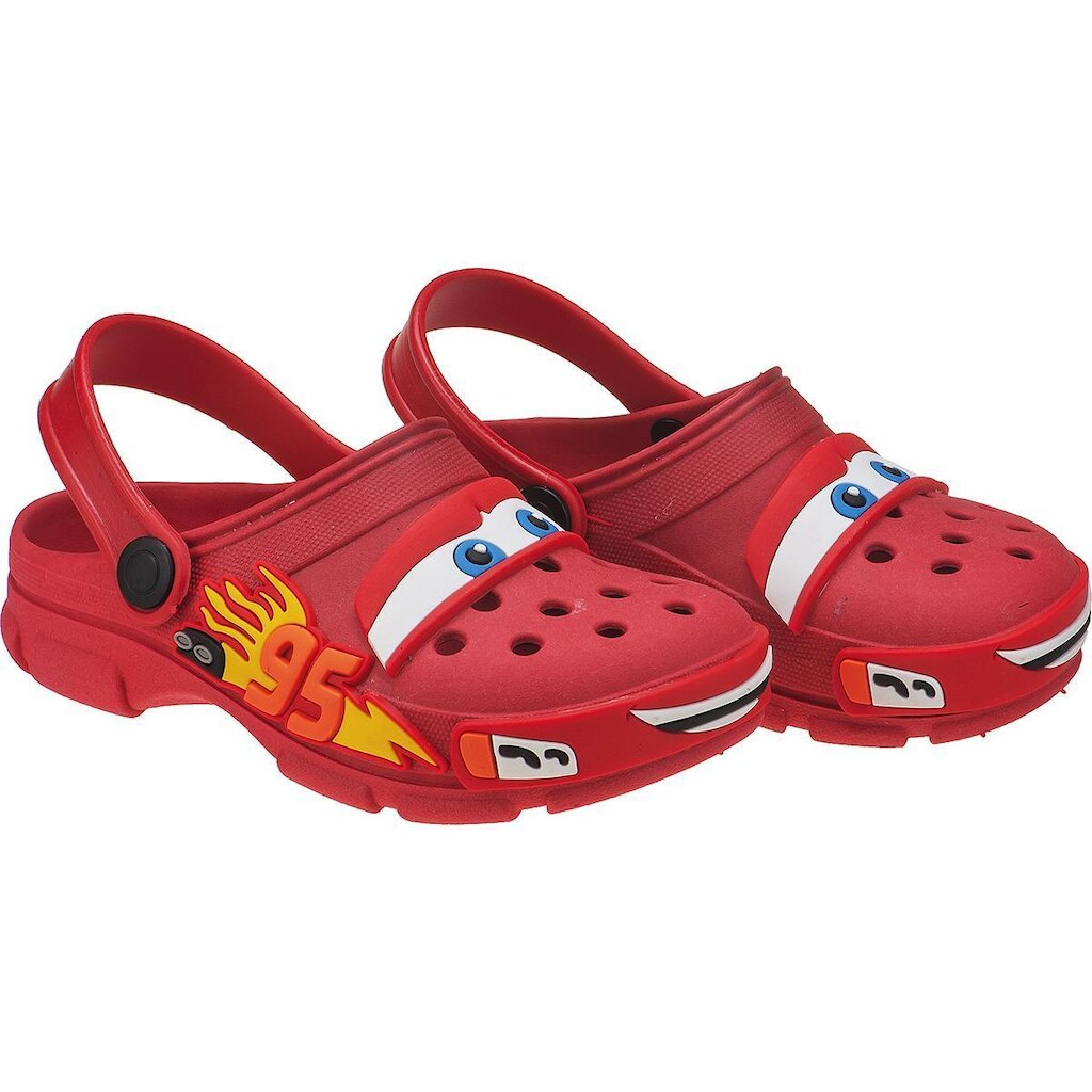 Sandália Babuche Infantil Menino Carros Vermelho Kidstep