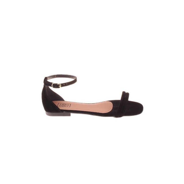 Sandália Baixa Feminina Flat Casual Traseiro Fechado