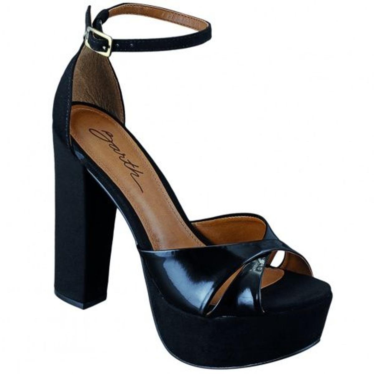 Sandália Barth Shoes Lauper Salto Grosso Feminina - Preto | Zattini