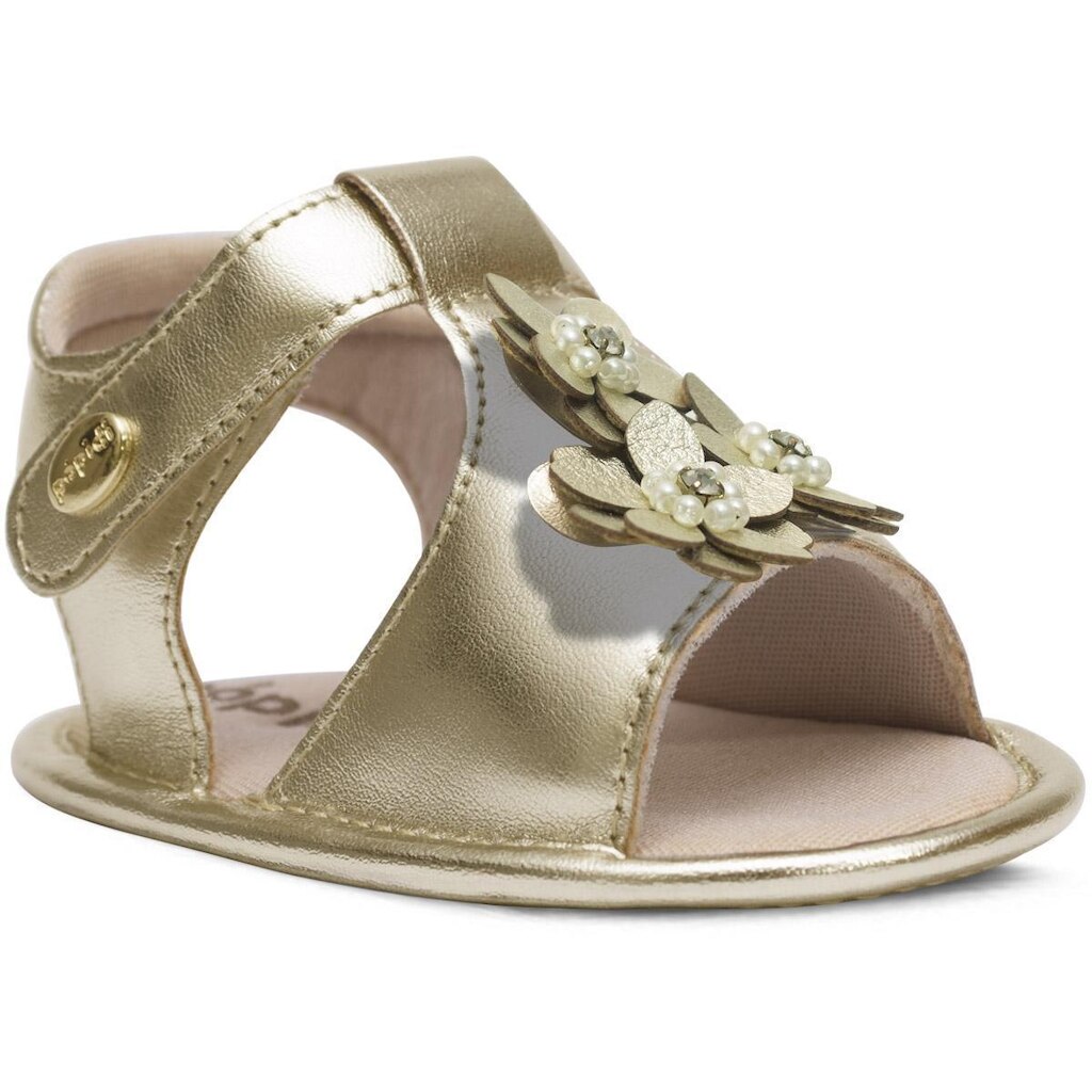Sandalia Bebe Infantil Nº 13 Ao 18 Sapatinho Flores 01.38