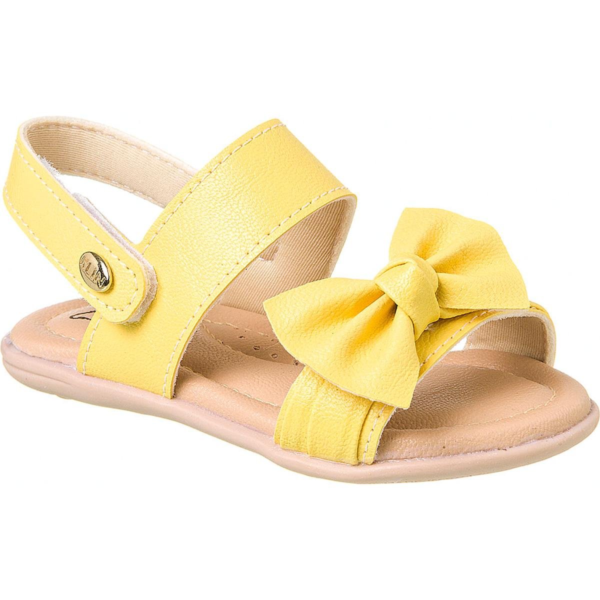 Sandália Bebê Klin Feminina Cute Cute Laço - Amarelo | Zattini