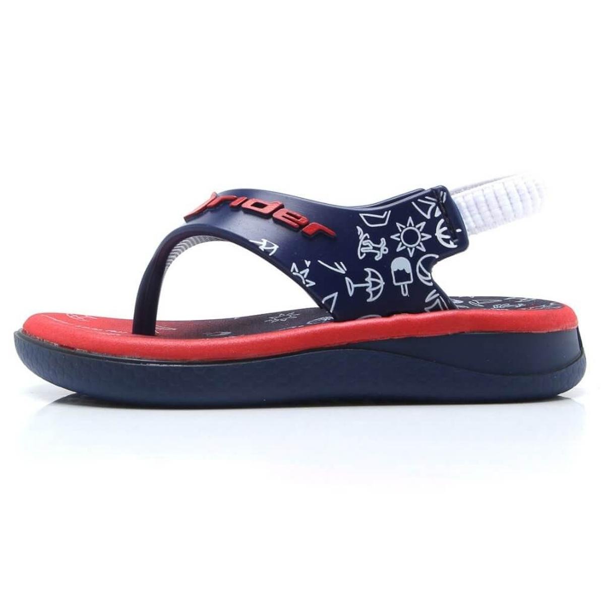Sandália Bebê Rider R Line Masculina - Marinho+Vermelho | Zattini