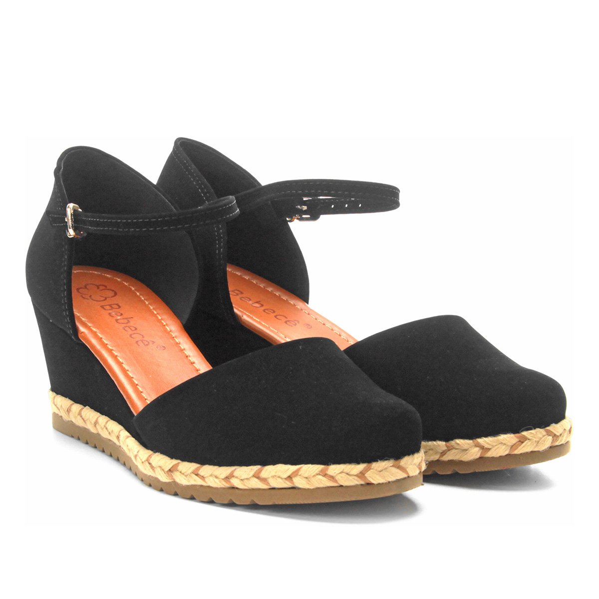 Sandália Bebecê Anabela Espadrille Fechada Feminina - Preto Menor preço em Sandália Bebecê Anabela Espadrille Fechada Feminina - Preto