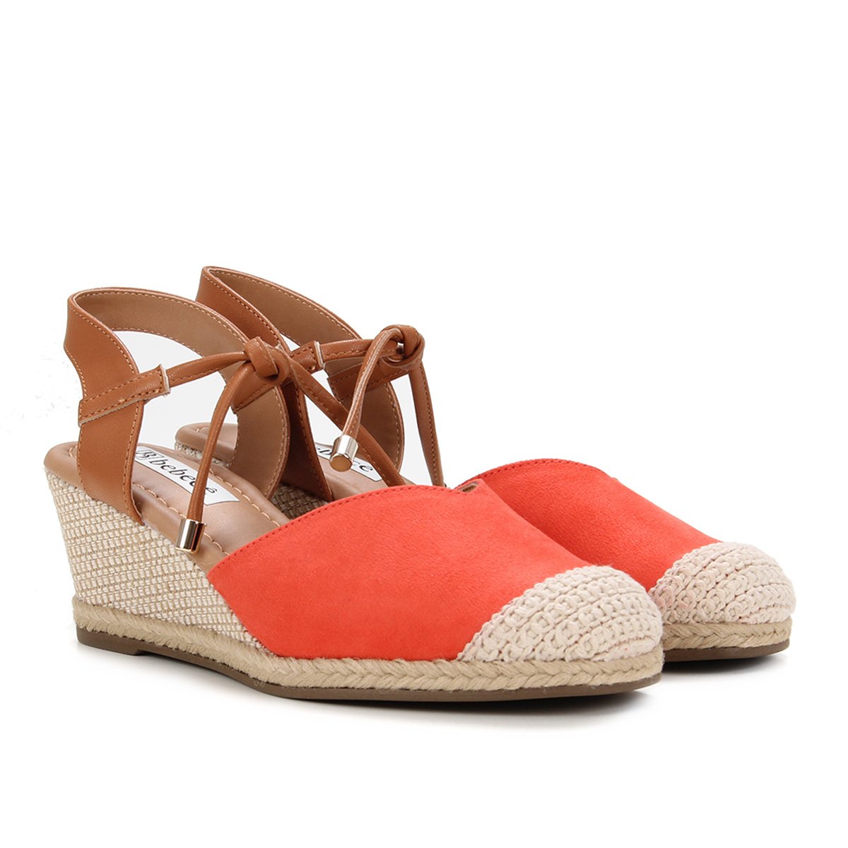 Sandália Bebecê Espadrille Fechada Feminina - Laranja Menor preço em Sandália Bebecê Espadrille Fechada Feminina - Laranja