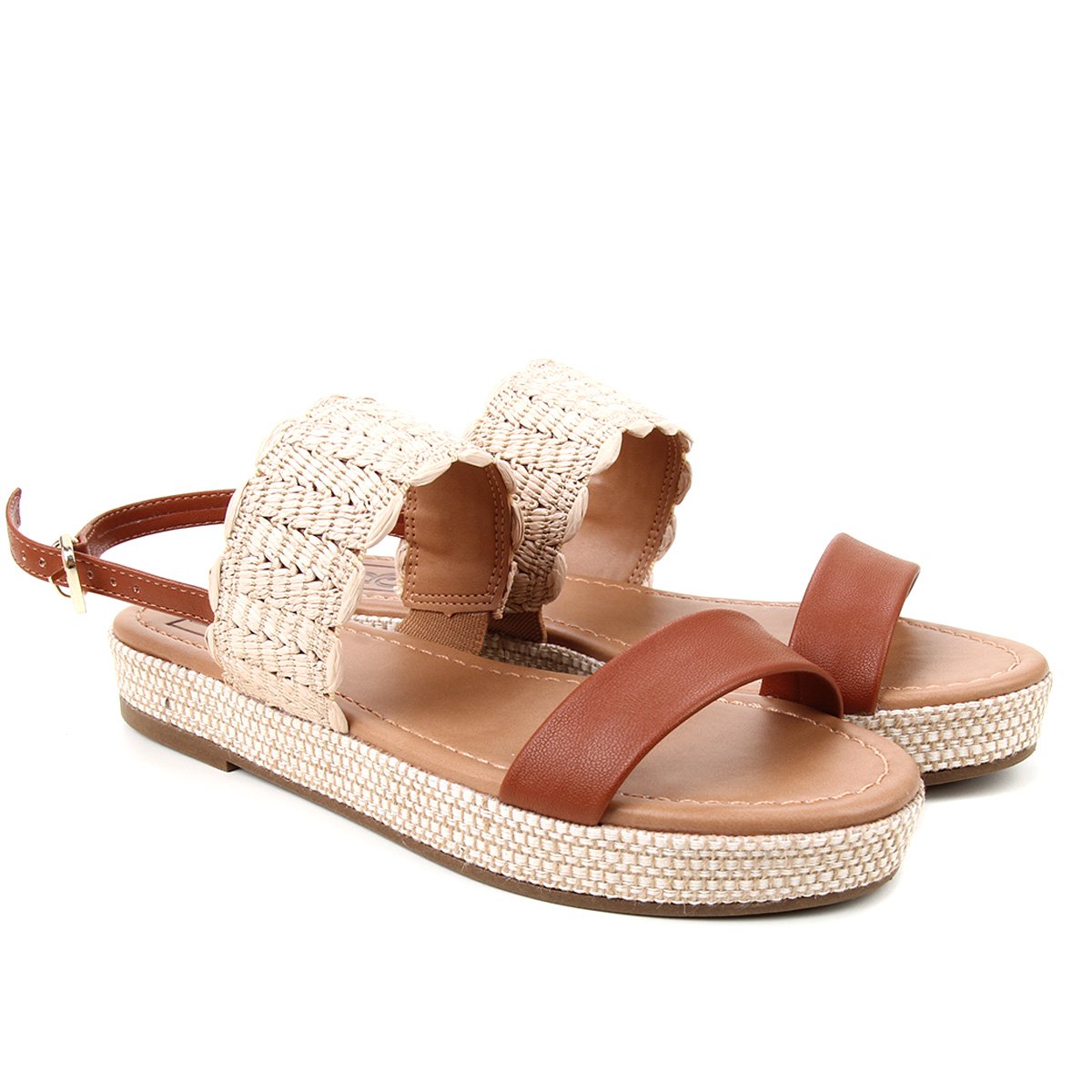 sandália bebecê corda caramelo