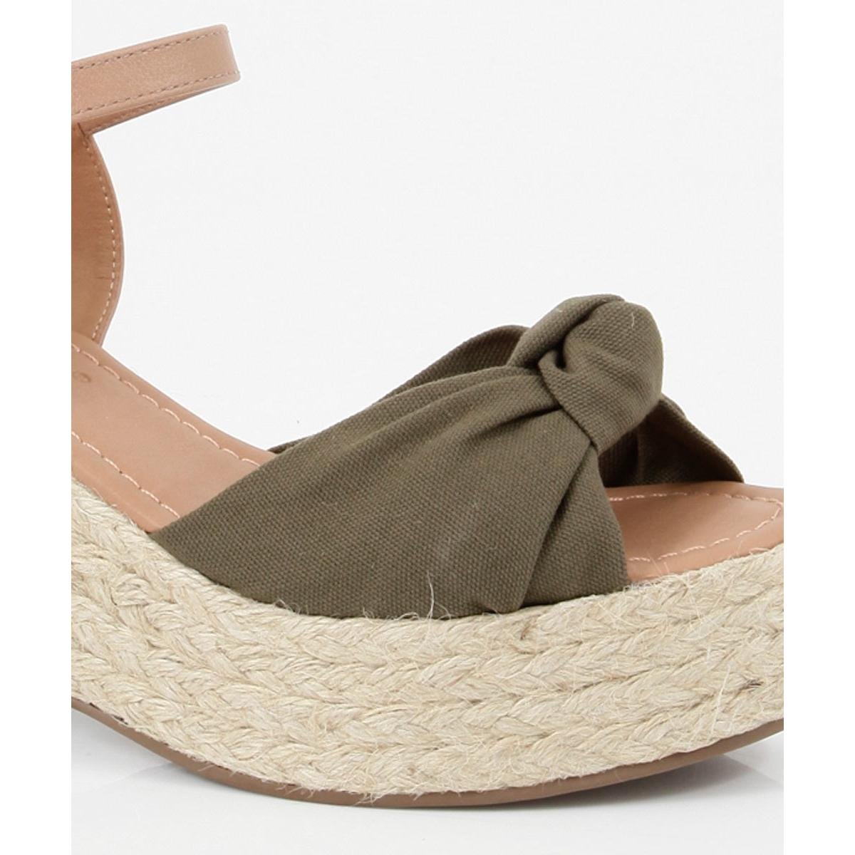 sandalia bebece verde militar