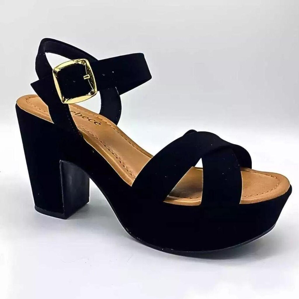 Sandalia Bebece Preto Feminino Original T5118-194