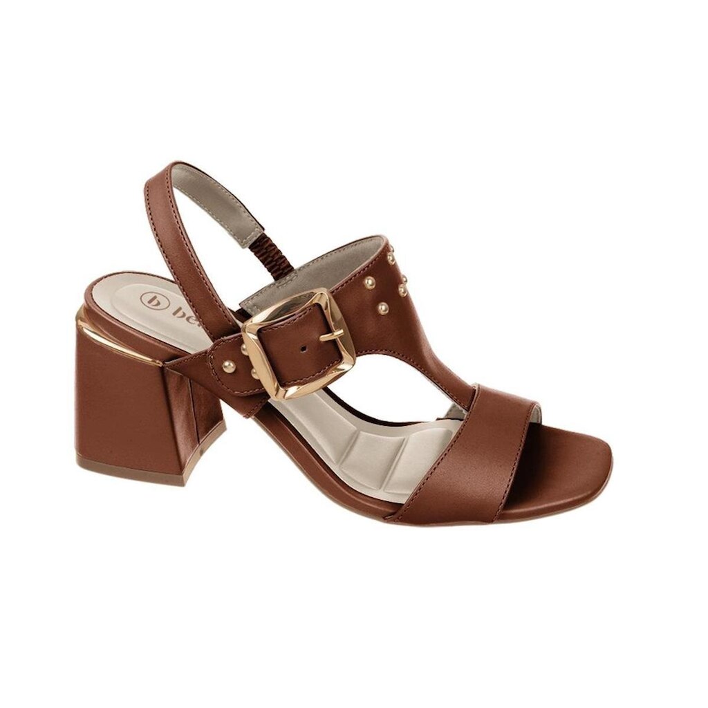 SANDALIA BEBECE SALTO BLOCO COM FIVELA E TACHAS - T6011202