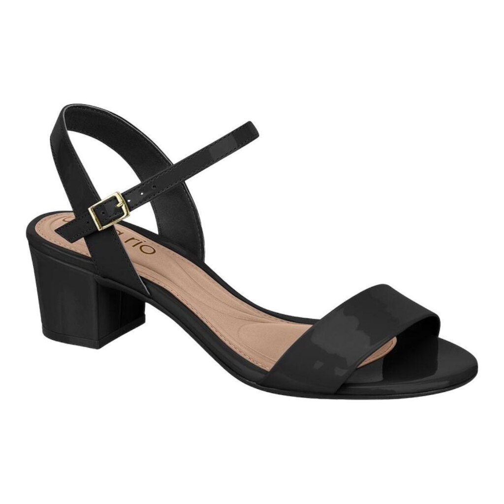 Sandalia Beira Rio 8246.1176 Salto Grosso Baixo Casual Leve Feminino