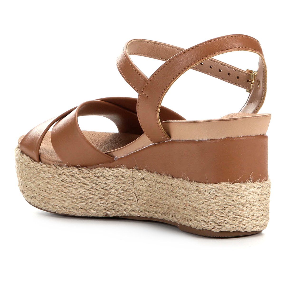 sandália beira rio espadrille caramelo