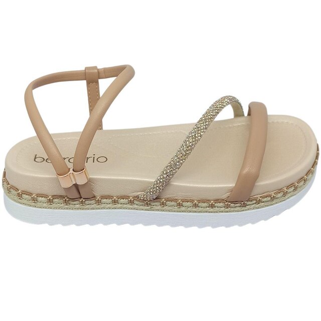 Sandália Beira Rio Feminina Casual com Strass