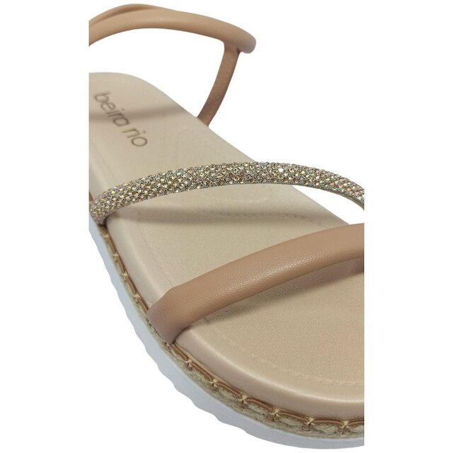 Sandália Beira Rio Feminina Casual com Strass