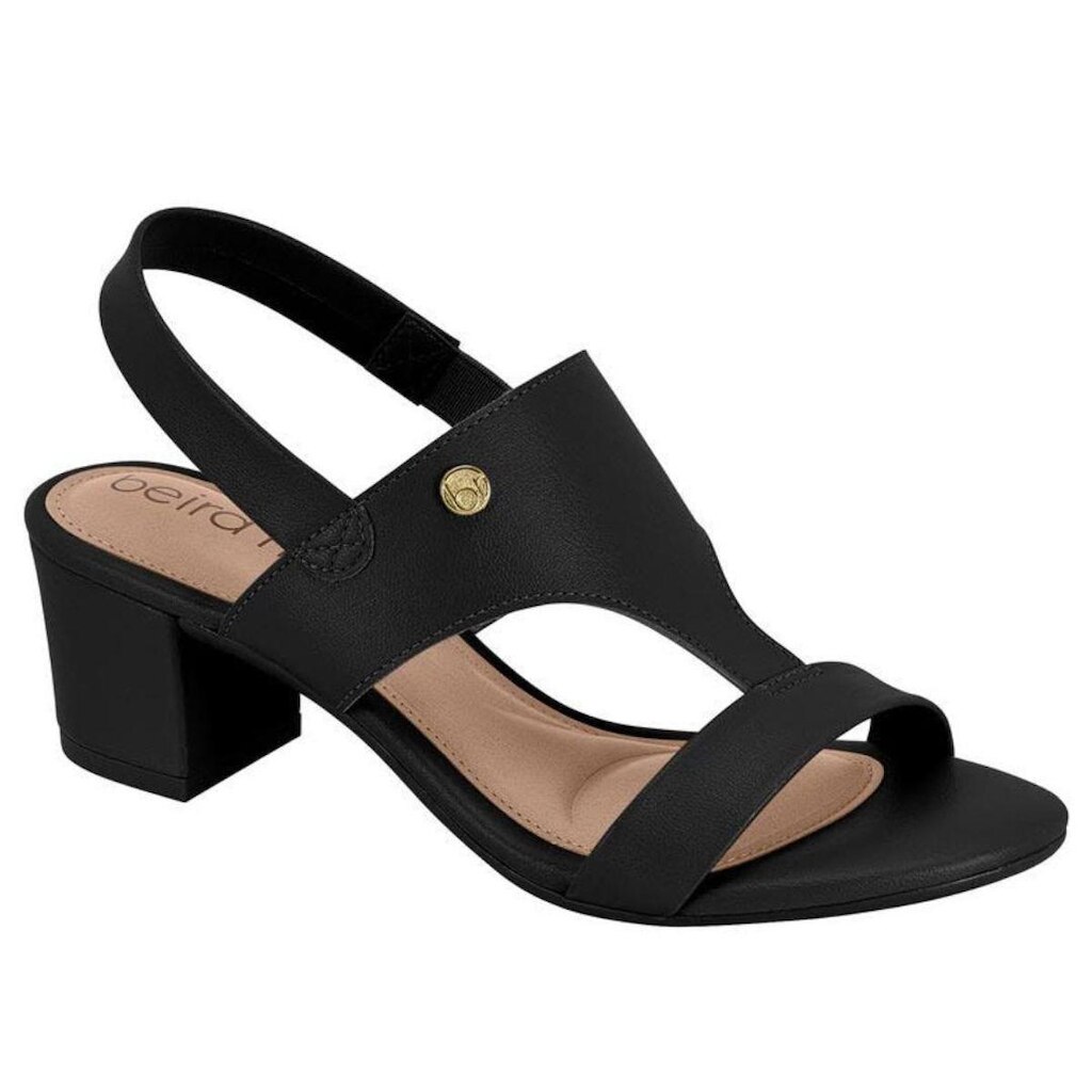 Sandalia Beira Rio Preto Feminino Original 8246.1211