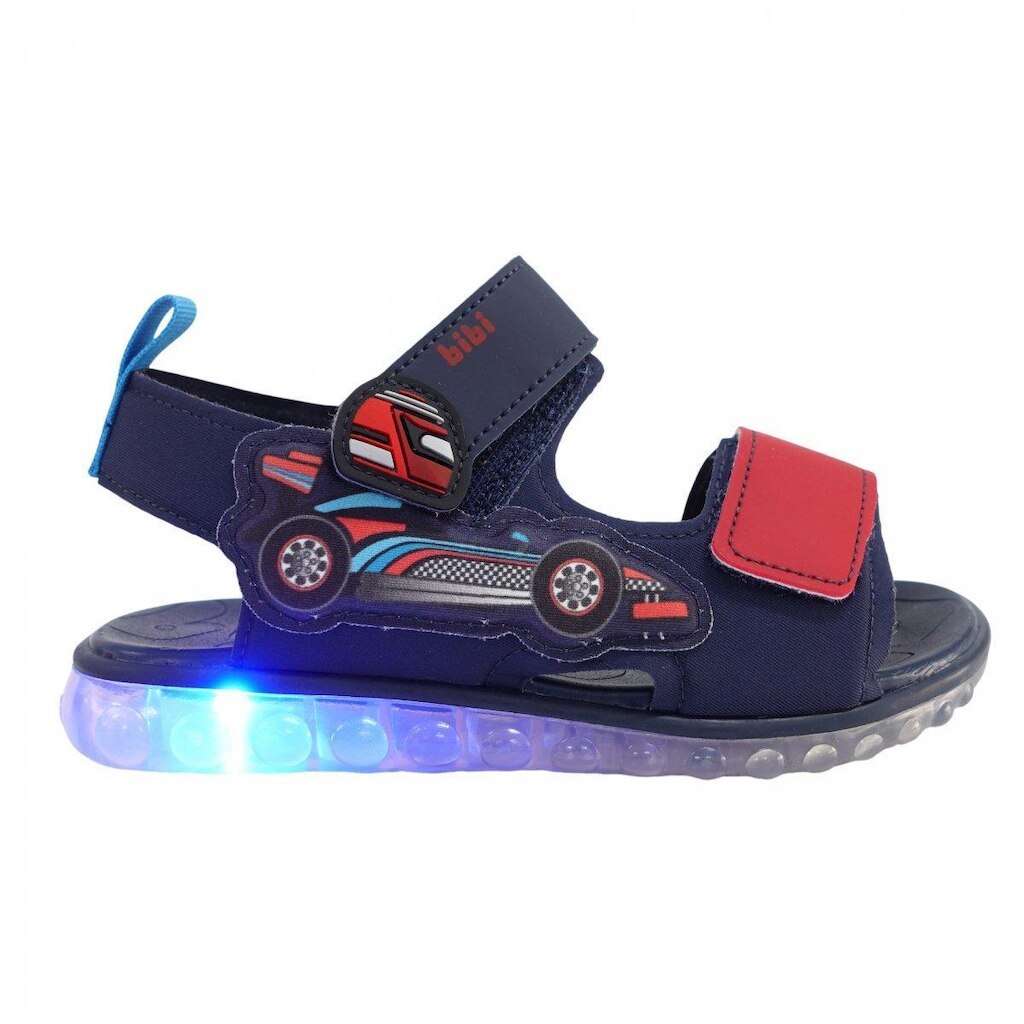 Sandália Bibi Roller Light LED com Estampa de Carro