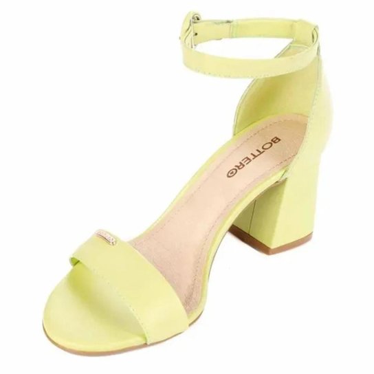 Sandália Bottero Salto Bloco Calcanhar Fechado Feminina Zattini