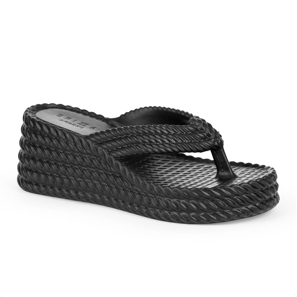Sandália Brizza Arezzo Tamanco Plataforma Marrocos Sun Preto - Feminino